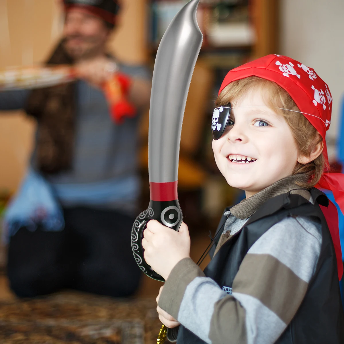 3 бр., Нов Пиратски Тематичен Нож за Партита, Детски играчки, Балон, Пиратски Нож, Украса за Парти в чест на рождения Ден, Детски Играчки