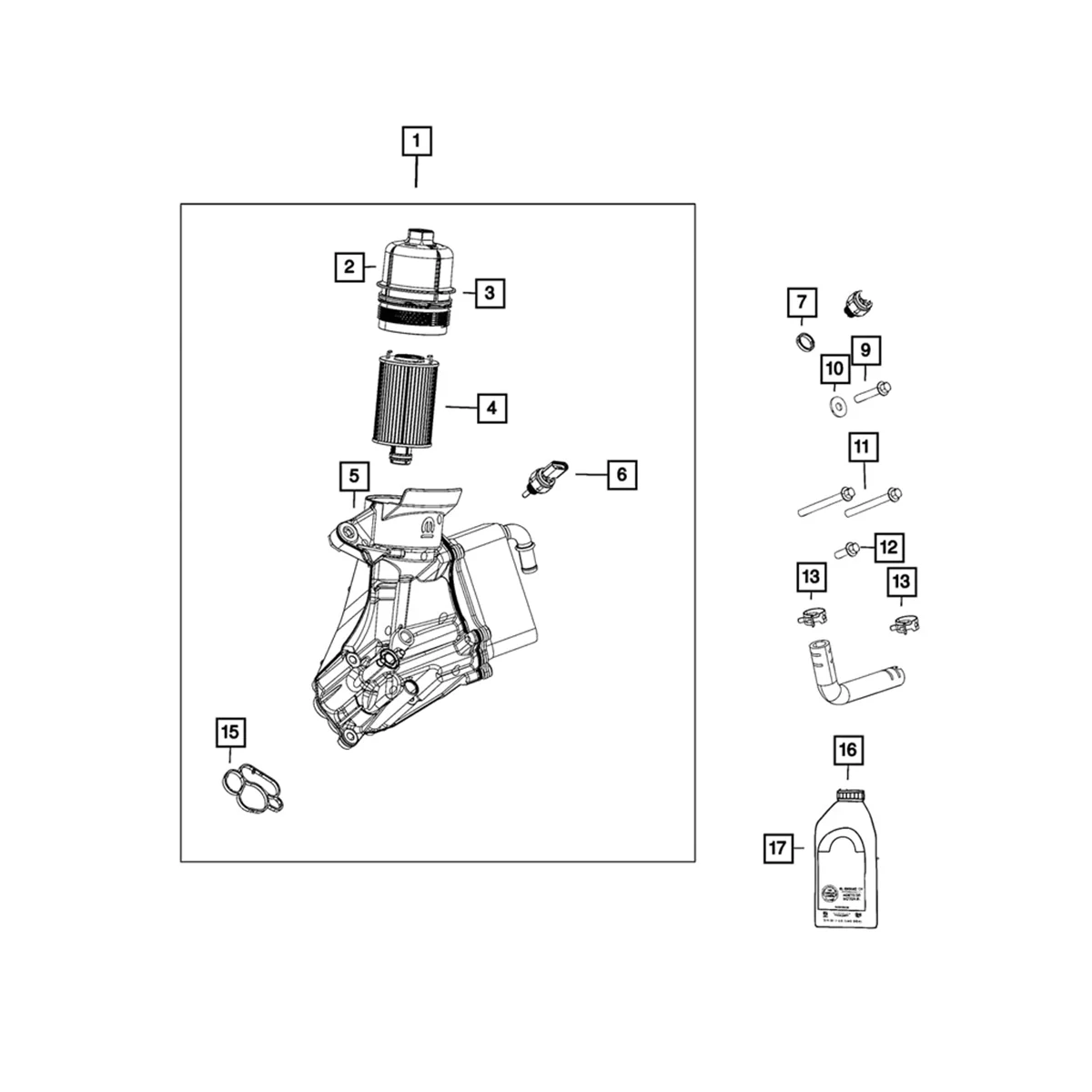 5 бр. Маслен Филтър на Двигателя на превозното средство за Jeep Gladiator Wrangler JL RAM 1500 2020 2021 68507598AA 68498720AA Капак на Корпуса на Масления филтър