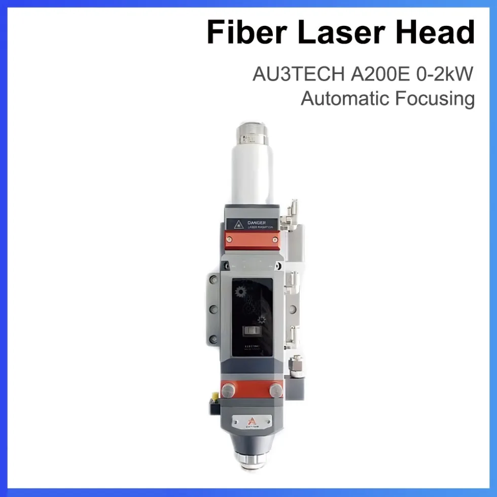 Fiber лазерни корона AU3TECH A200E 0-2KW с автоматично фокусиране D30 CL100 FL125 за металообработващи машини лазерно рязане
