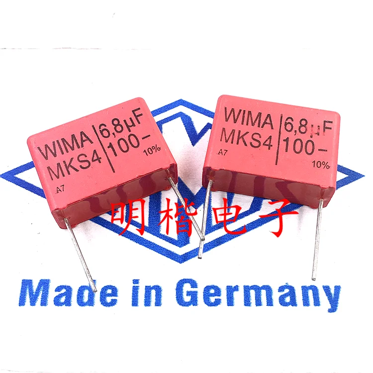 Безплатна доставка и 2 бр./5 бр., кондензатор WIMA Germany MKS4 100V 6,8 icf 100V685 6U8 P = 22,5 mm