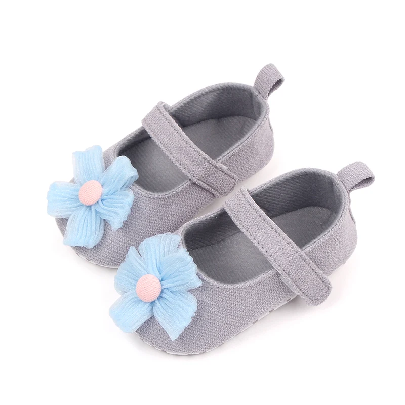 Детски обувки за малки момичета; Мек памучен обувки с хубав цветочком; сезон Пролет Лято и есен, Детски обувки;