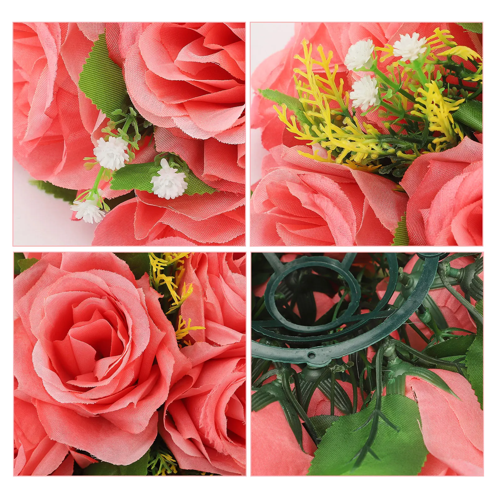 Сватбен букет на Булката и за Шаферките Рози от Копринени панделки, Изкуствени Цветя за булката Букет на Булката Сватбена Украса