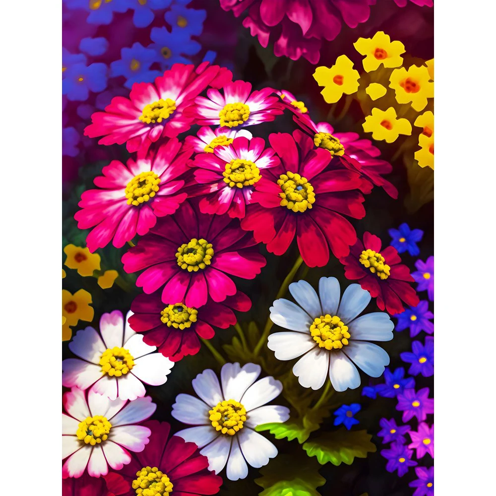 Цветя Майка Цинерария Пейзаж живопис по Номера За възрастни Комплекти 