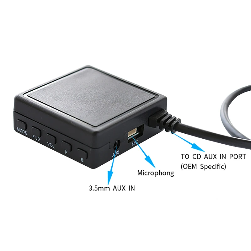Автомобилен Bluetooth 5,0 AUX Кабел адаптер за USB TF Подходящ за Peugeot 207 307 308 407